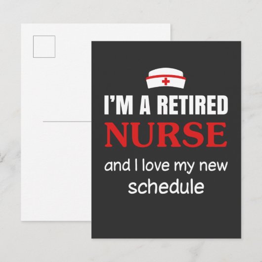 Verpleegkundigen | Ik ben een in ruste verpleegste Uitnodiging Briefkaart (Voorkant / Achterkant)