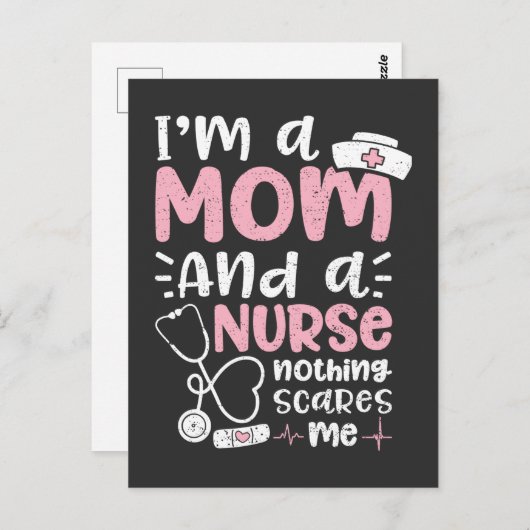 Verpleegkundigen | Ik ben moeder en verpleegster Briefkaart (Voorkant / Achterkant)