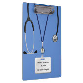 Verpleegkundigen in blauw klembord (Rechts)