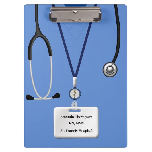 Verpleegkundigen in blauw klembord (Voorkant)