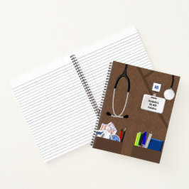 Verpleegkundigen in bruine kruiden op maat notitieboek