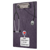 Verpleegkundigen in het Paarse patroonklembord Klembord (Links)