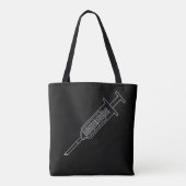 Verpleegkundigen in Scrubs RN Stethoscoop minimali Tote Bag (Achterkant)