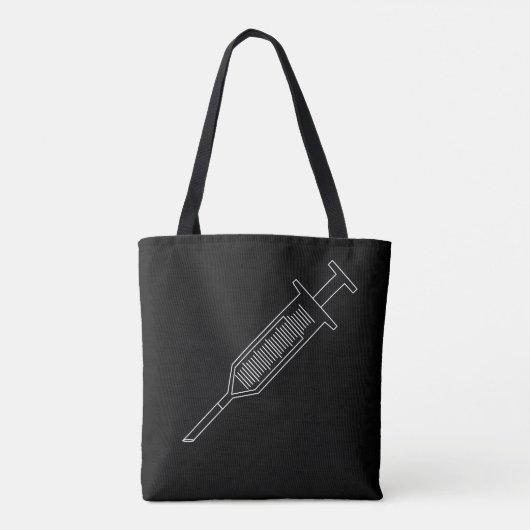 Verpleegkundigen in Scrubs RN Stethoscoop minimali Tote Bag (Achterkant)