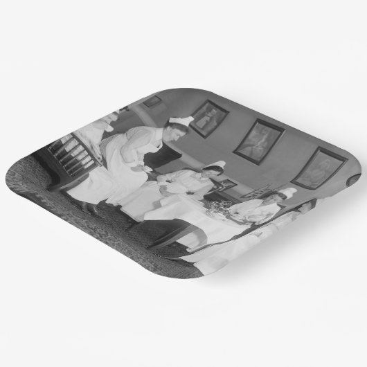 Verpleegkundigen in Tea, begin jaren 1900 Papieren Bordje (Gebogen)