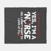 Verpleegkundigen | Ja Ik ben verpleegster Fleece Deken (Voorkant (Horizontaal))