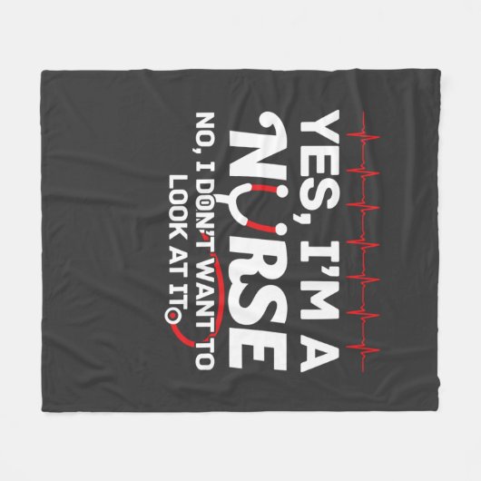 Verpleegkundigen | Ja Ik ben verpleegster Fleece Deken (Voorkant (Horizontaal))