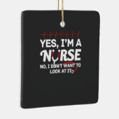 Verpleegkundigen | Ja Ik ben verpleegster Keramisch Ornament (Rechts)