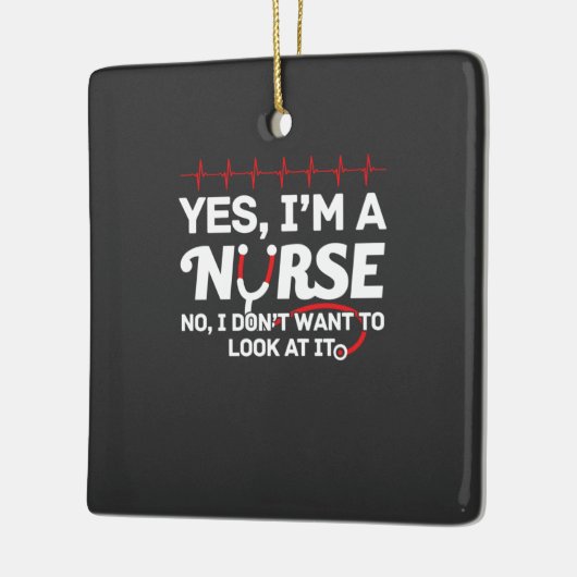Verpleegkundigen | Ja Ik ben verpleegster Keramisch Ornament (Links)