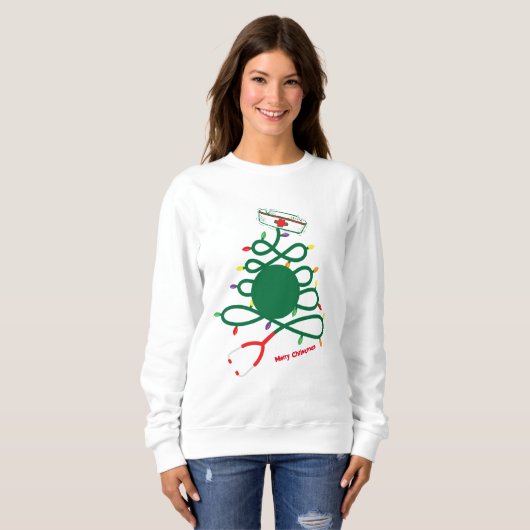 Verpleegkundigen kerstshirt trui (Voorkant volledig)