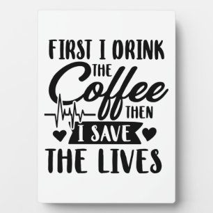 Verpleegkundigen Koffie voor de eerste Drink en Fotoplaat