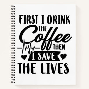 Verpleegkundigen Koffie voor de eerste Drink en Notitieboek