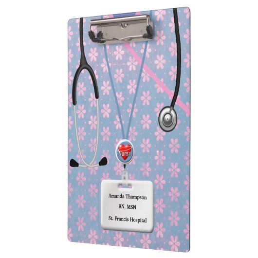 Verpleegkundigen kruipen in het blote patroon klembord (Links)