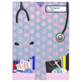 Verpleegkundigen kruipen in het blote patroon klembord (Achterkant)