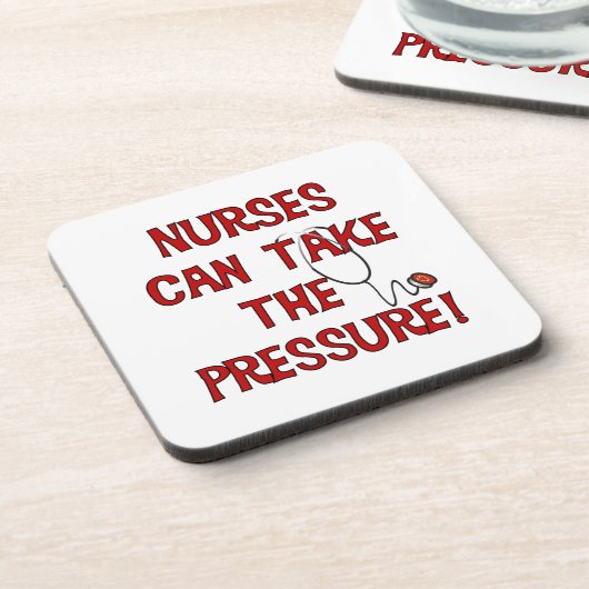 Verpleegkundigen kunnen de druk op zich nemen bier onderzetter (Linkerzijde)