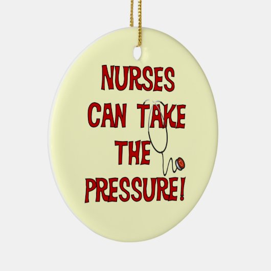 Verpleegkundigen kunnen de druk op zich nemen keramisch ornament (Rechts)