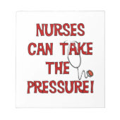 Verpleegkundigen kunnen de druk op zich nemen notitieblok (Voorkant)