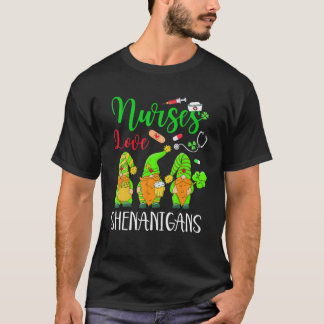 Verpleegkundigen Love Shenanigans Lucky Gnomes St. T-shirt