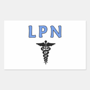 Verpleegkundigen LPN Caduceus Rechthoekige Sticker
