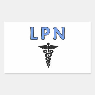 Verpleegkundigen LPN Caduceus Rechthoekige Sticker