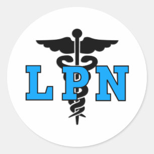Verpleegkundigen LPN medisch symbool Ronde Sticker