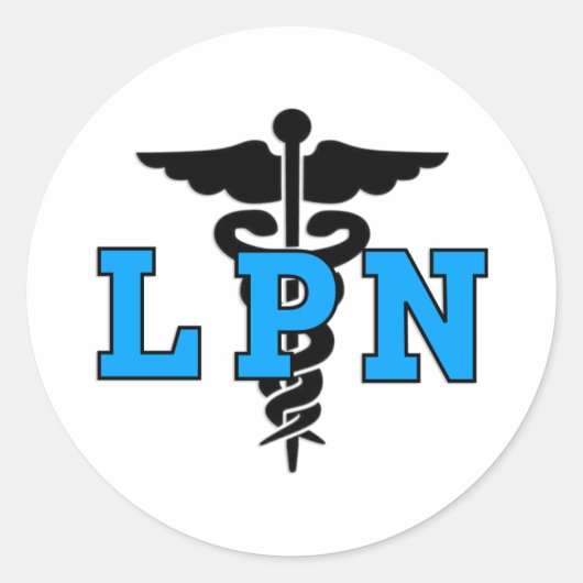 Verpleegkundigen LPN medisch symbool Ronde Sticker (Voorkant)