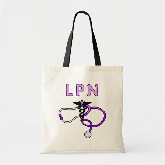 Verpleegkundigen LPN Stethoscoop Tote Bag (Voorkant)
