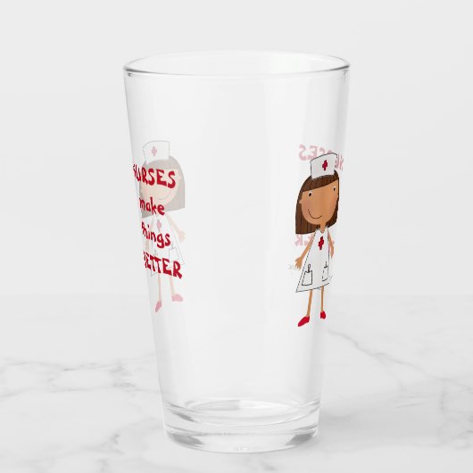 Verpleegkundigen maken dingen beter glas (Links)