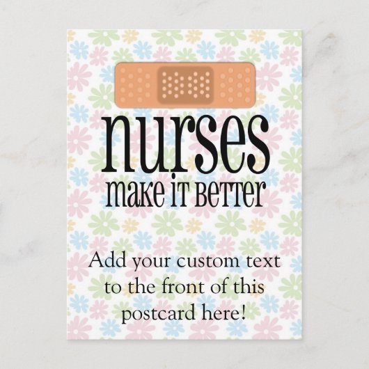 Verpleegkundigen maken het beter, Bandage Briefkaart (Voorkant)