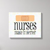 Verpleegkundigen maken het beter, Bandage Canvas Afdruk (Voorkant)