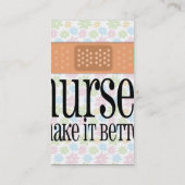 Verpleegkundigen maken het beter, Bandage Visitekaartje (Achterkant)