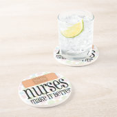 Verpleegkundigen maken het beter, Bandage Zandsteen Onderzetter (Zijkant)