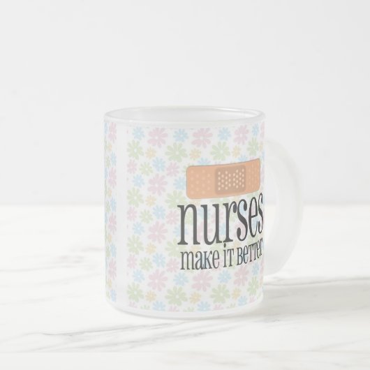 Verpleegkundigen maken het beter, verkreuken de zu matglas koffiemok (Voorkant rechts)
