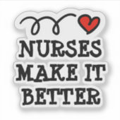 Verpleegkundigen maken het betere laptop sticker s (Voorkant)