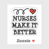 Verpleegkundigen maken het betere laptop sticker s (Vel)