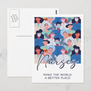 Verpleegkundigen maken van de wereld een betere pl briefkaart