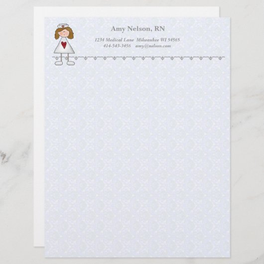 Verpleegkundigen met aangepaste hartfunctie briefhoofd (Voorkant / Achterkant)