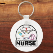 Verpleegkundigen met apparatuurontwerp sleutelhanger (Voorkant)