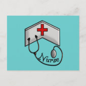 Verpleegkundigen met EMBOSSED-PET en STETHOSCOPE Briefkaart (Voorkant)