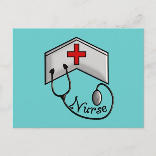 Verpleegkundigen met EMBOSSED-PET en STETHOSCOPE Briefkaart (Voorkant)
