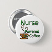 Verpleegkundigen met koffie ronde button 5,7 cm (Voorkant /achterkant)