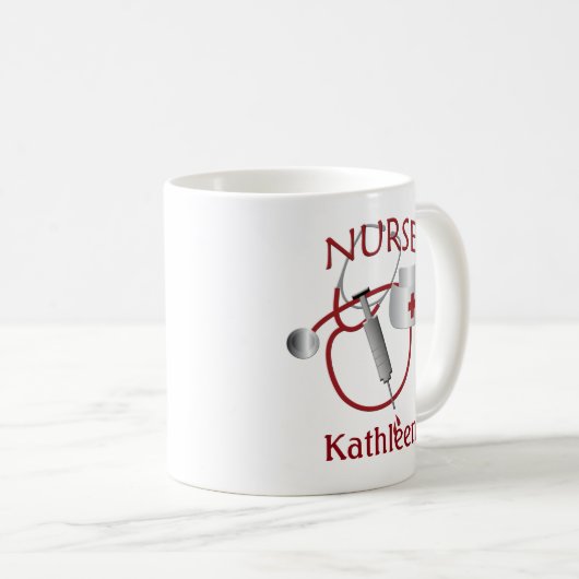 Verpleegkundigen Naam Aangepaste Mok Verpleegkundi (Voorkant rechts)