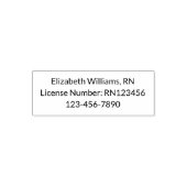 Verpleegkundigen naam licentienummer en telefoonnu  zelfinktende stempel (Design)