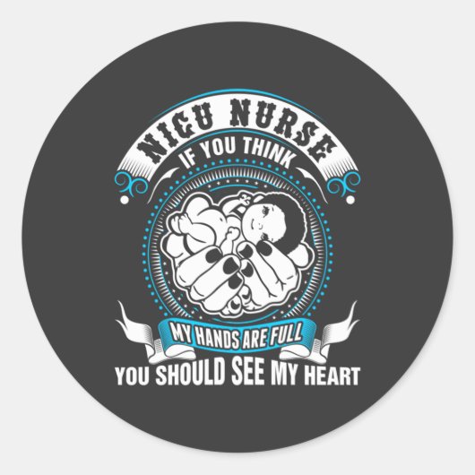 Verpleegkundigen | Nicu Zurse Mijn hand is vol Ronde Sticker (Voorkant)
