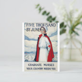 Verpleegkundigen nodig briefkaart (Staand voorkant)