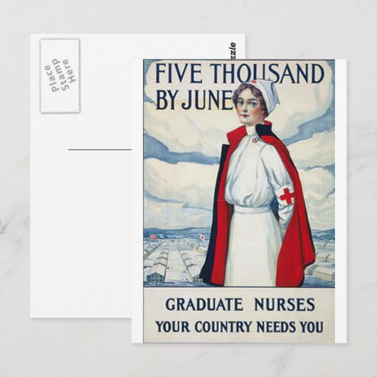 Verpleegkundigen nodig briefkaart (Voorkant / Achterkant)