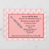 Verpleegkundigen Noem de Shots Afstuderen Uitnodig Kaart (Voorkant / Achterkant)