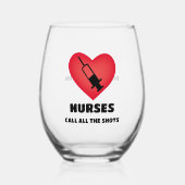 Verpleegkundigen noemen de schoten Stemless wijngl Wijnglas Zonder Voet (Voorkant)