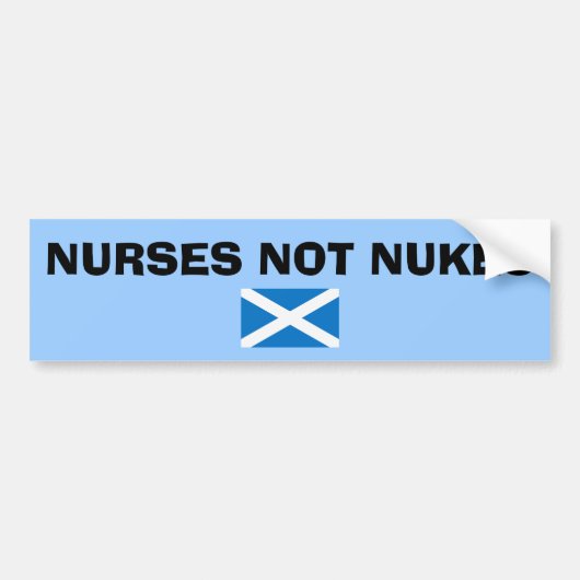 Verpleegkundigen Not Nukes Scottish Independence S Bumpersticker (Voorkant)