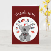 Verpleegkundigen of medisch personeel Dank u wel Kaart (Gele Bloem)